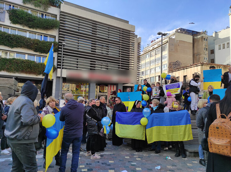 Συγκέντρωση Ουκρανών στο Μοναστηράκι