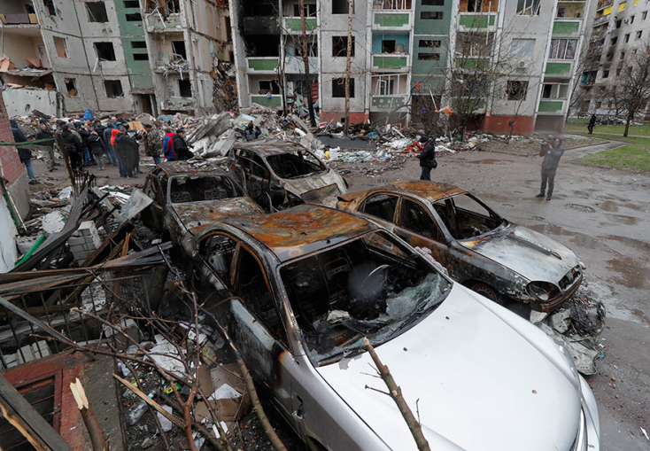 Πόλεμος στην Ουκρανία: Βομβαρδισμένες πόλεις