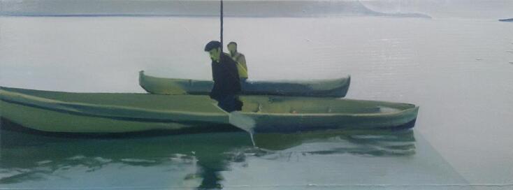 Α, 60 x 160 cm. Πίνακας του Πάνου Κόλλια από την έκθεση Ροές στην γκαλερί Αστρολάβος - Δεξαμενή. 