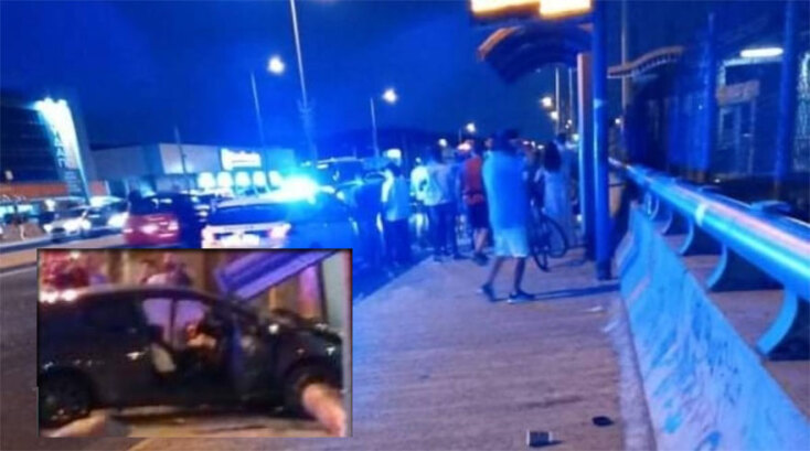 Ένας νεκρός σε τροχαίο στην Παλλήνη (Κεντρική) - Το αυτοκίνητο που έπεσε σε στάση του Προαστιακού (ένθετη)