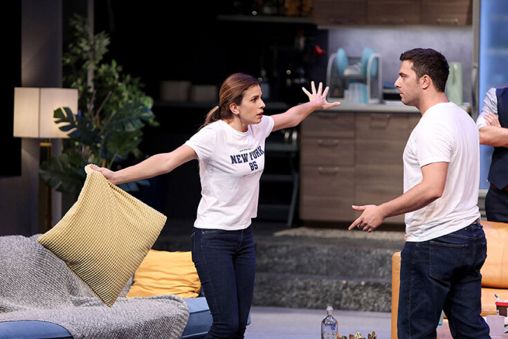 Αλεξάνδρα Ταβουλάρη και Πάνος Νάτσης σε θεατρική παράσταση