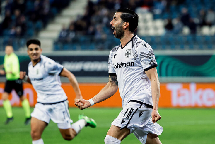 Στην αναμέτρηση Γάνδη - ΠΑΟΚ για το Europa Conference League ο Κρέσπο πετυχαίνει το πρώτο γκολ της ρεβάνς