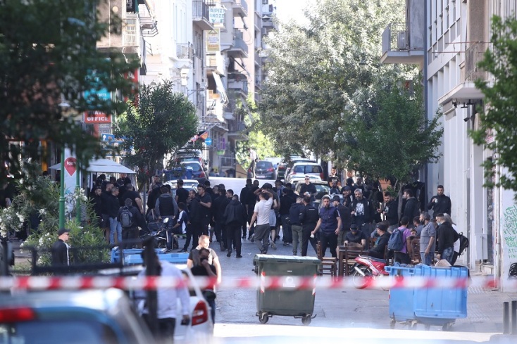 Οπαδοί του ΠΑΟΚ στην Ομόνοια