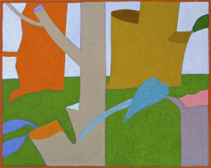 Ανυπόμονη άνοιξη, Αχιλλέας Παπακώστας, λάδι σε ξύλο