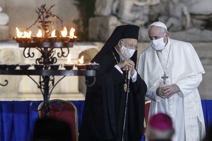 Ο πάπας Φραγκίσκος και ο Οικουμενικός Πατριάρχης Βαρθολομαίος 