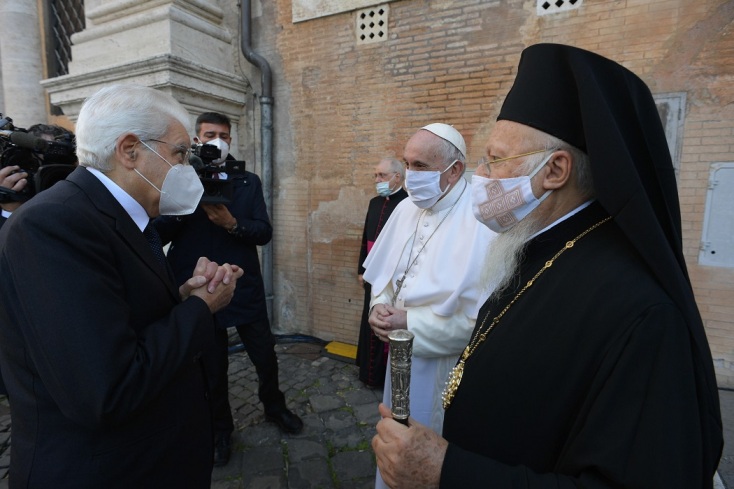 Ο πάπας Φραγκίσκος και ο Οικουμενικός Πατριάρχης Βαρθολομαίος 