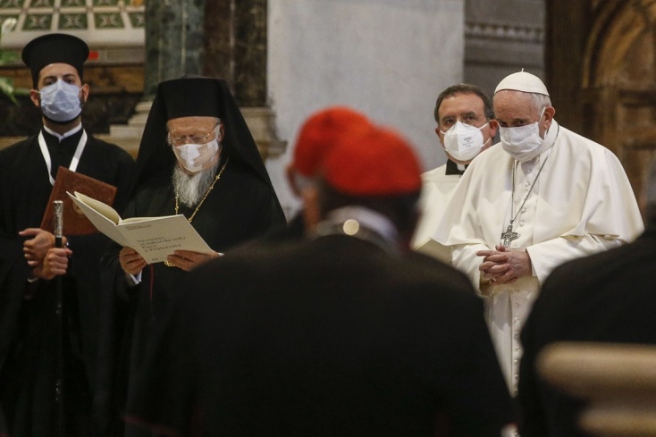 Ο πάπας Φραγκίσκος και ο Οικουμενικός Πατριάρχης Βαρθολομαίος