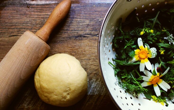 Χειροποίητες χυλοπίτες με λουλούδια