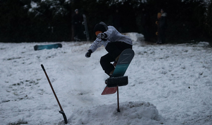 Κακοκαιρία «Μήδεια» / Snowboard στο πάρκο Ελευθερίας την Τρίτη 16 Φεβρουαρίου 2021 