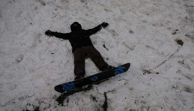 Κακοκαιρία «Μήδεια» / Snowboard στο πάρκο Ελευθερίας την Τρίτη 16 Φεβρουαρίου 2021 