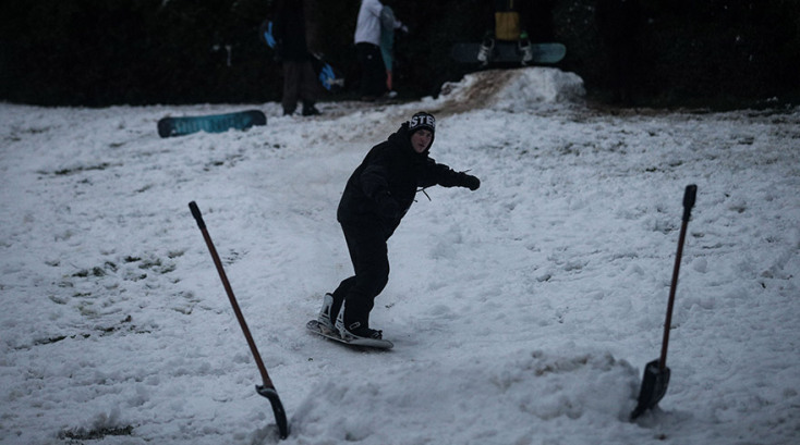 Κακοκαιρία «Μήδεια» / Snowboard στο πάρκο Ελευθερίας την Τρίτη 16 Φεβρουαρίου 2021