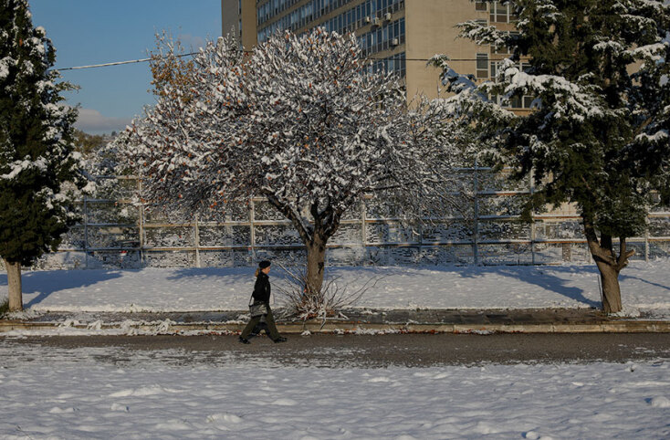 Στα λευκά το πάρκο στου Γουδή