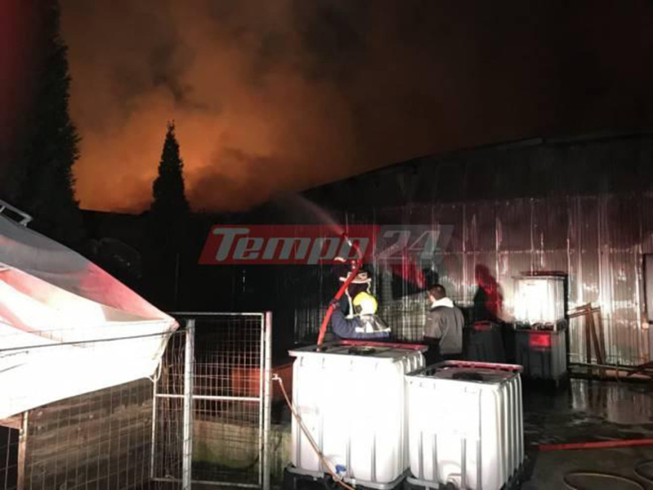 Φωτιά σε εργοστάσιο στην Πάτρα