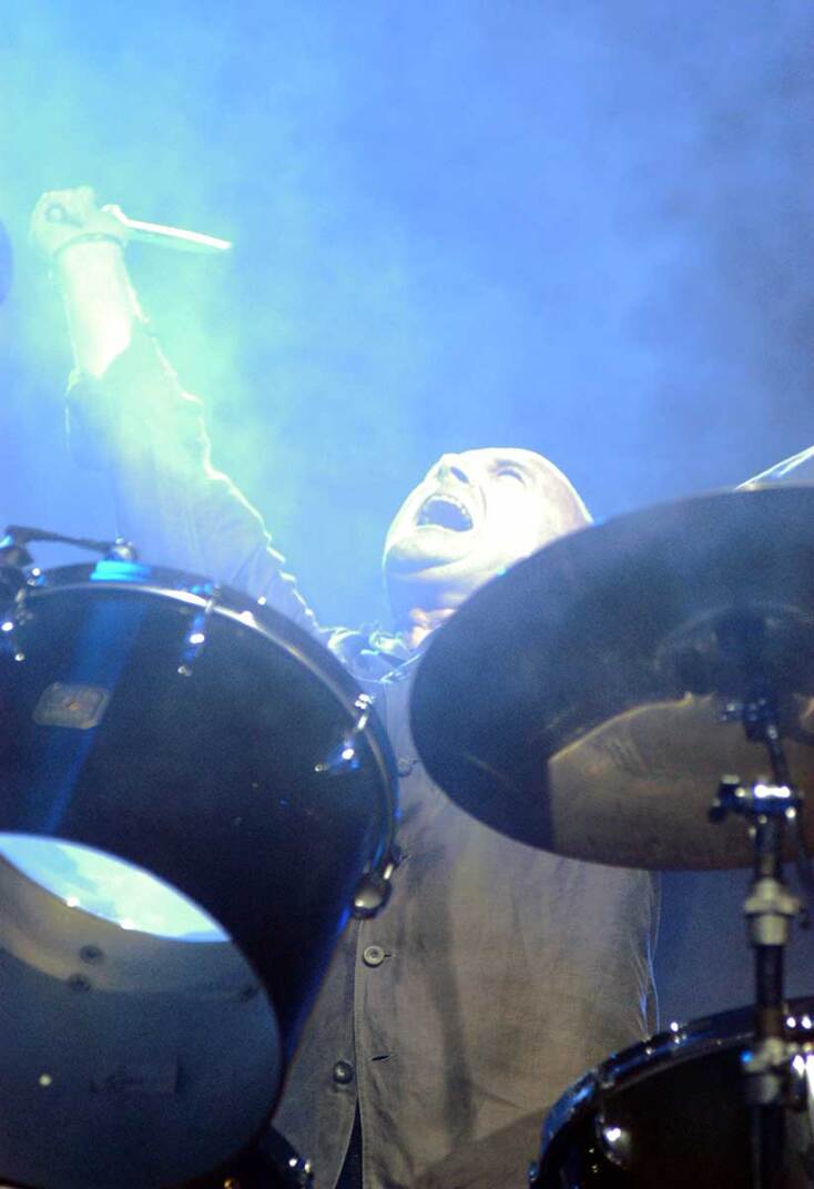 Στιγμιότυπο από τη συναυλία του Phil Collins στο ΣΕΦ το 2005