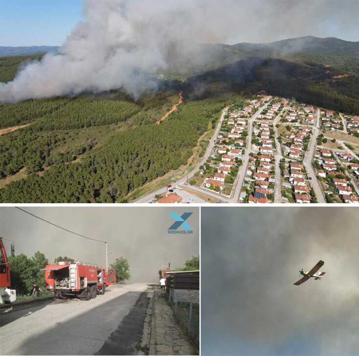 Φωτιά στις Σάπες Ροδόπης: Εκκενώθηκε ο οικισμός των Ποντίων, καθώς οι φλόγες έφθασαν δίπλα σε σπίτια