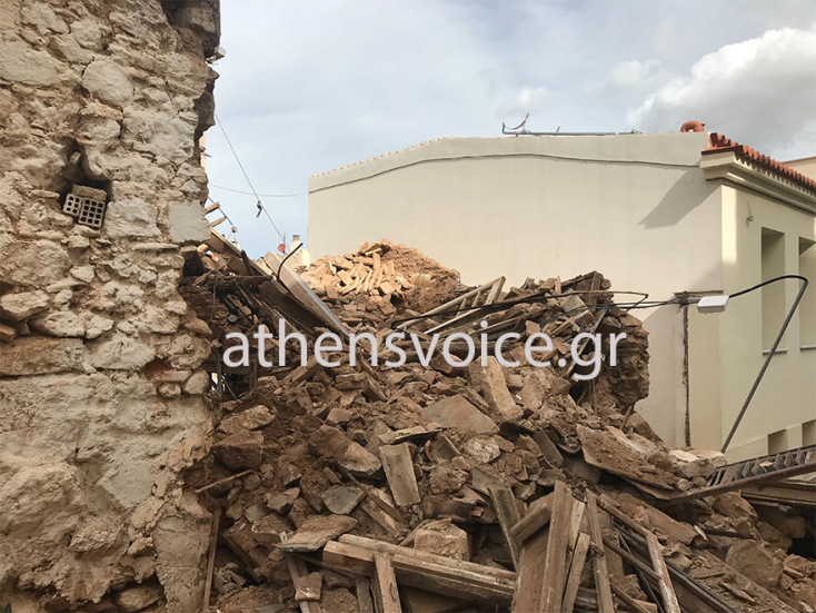 Κατάρρευση κτιρίου στην Πνύκα