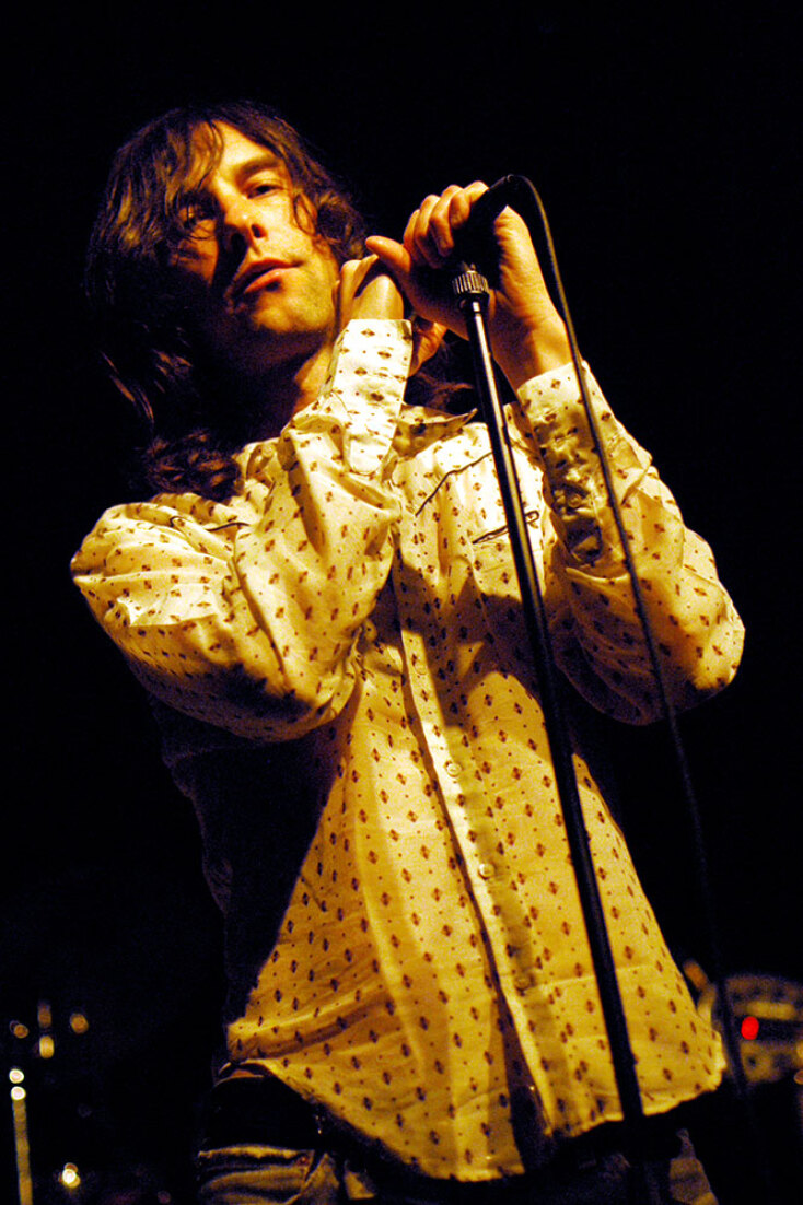 Bobby Gillespie - Στιγμιότυπο από τη συναυλία των Primal Scream στην Αθήνα τον Απρίλιο του 2004