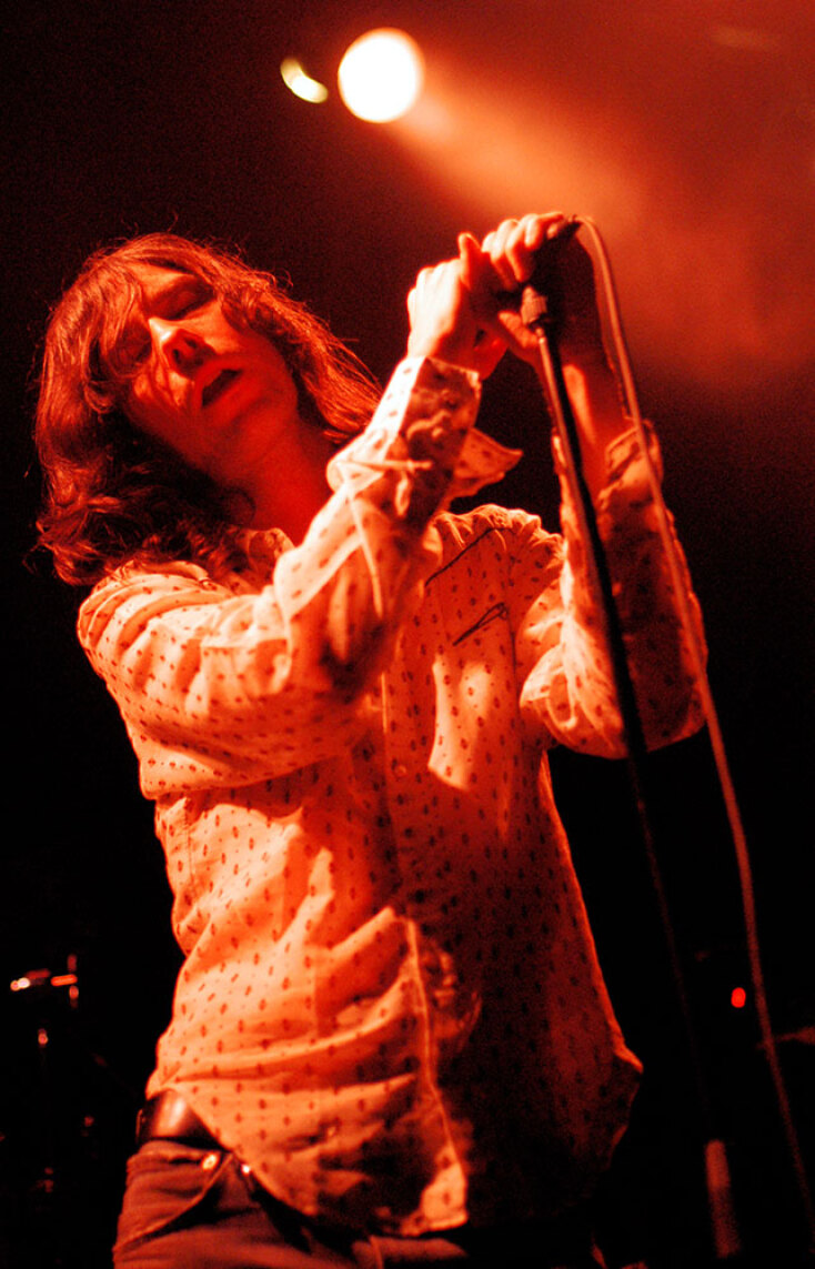 Bobby Gillespie - Στιγμιότυπο από τη συναυλία των Primal Scream στην Αθήνα τον Απρίλιο του 2004