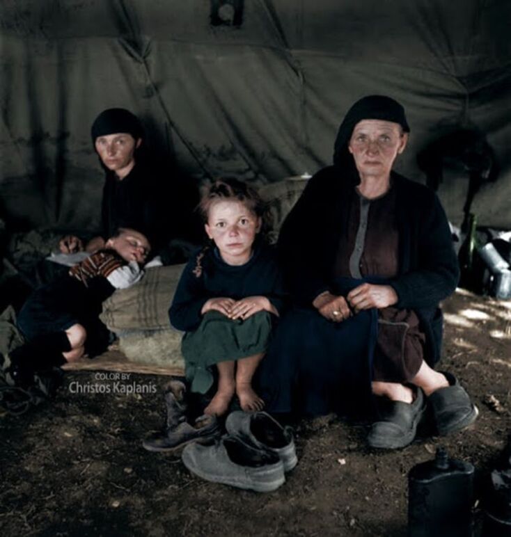 Πρόσφυγες από περιοχές του εμφυλίου πολέμου