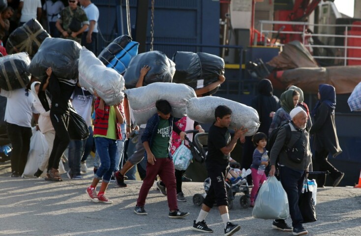 Άφιξη των πρώτων προσφύγων στη Θεσσαλονίκη από τη Λέσβο 