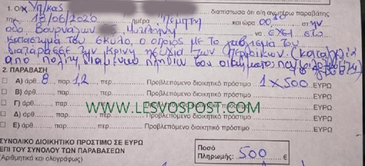 Πρόστιμο για σκύλο που γάβγιζε