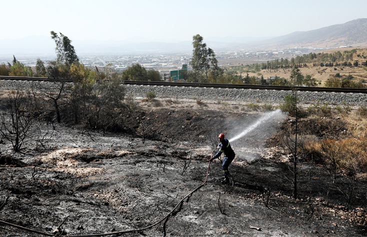 Πυρκαγιά στο Ποικίλο Όρος -Ασπρόπυργος  