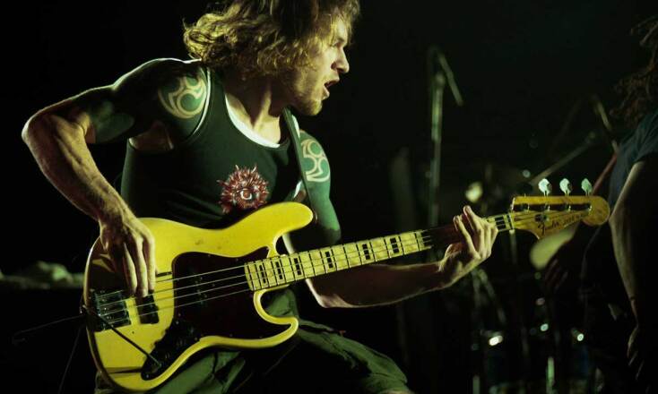 Στιγμιότυπο από τη συναυλία των Rage Against The Machine στην Αθήνα το 2000