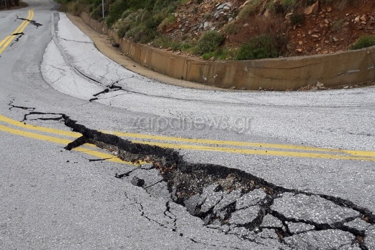 «Διαλυμένος» ο δρόμος στο Σέλινο Χανίων