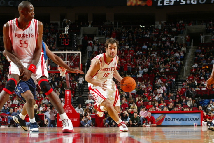 Ο Βασίλης Σπανούλης με τη φανέλα των Χιούστον Ρόκετς