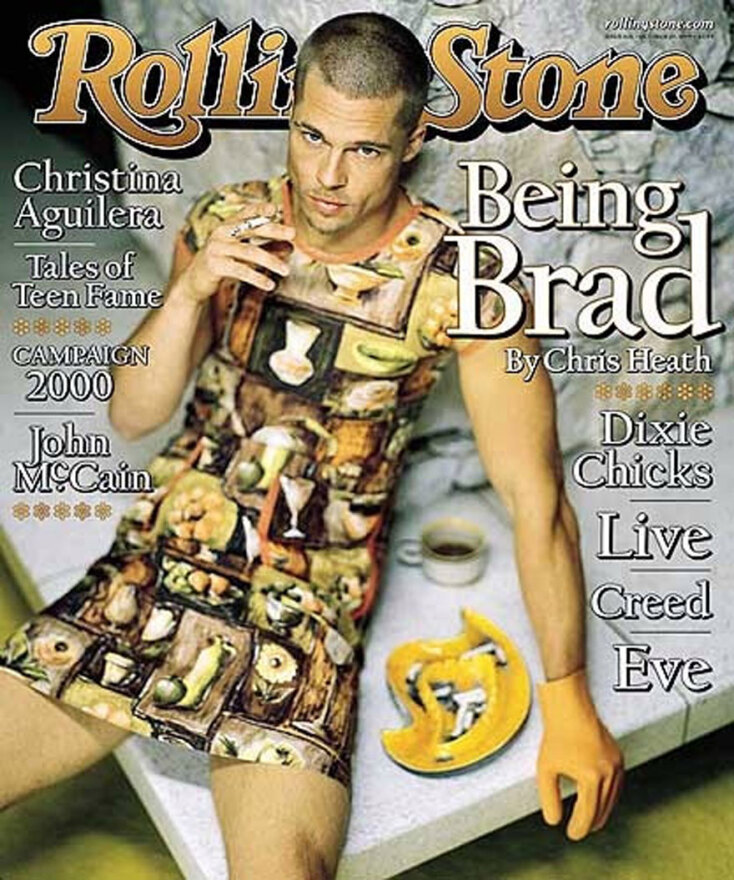 Ο Brad Pitt στο εξώφυλλο του Rolling Stone με φόρεμα το 1999