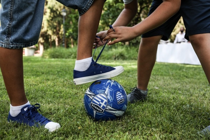 Παιδιά από την Παιδόπολη «Άγιος Ανδρέας» στο Προεδρικό