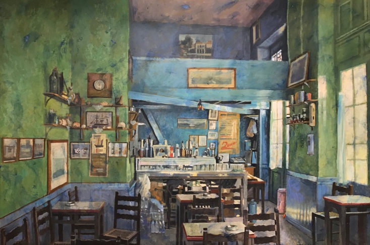 Cafe Aigina - Έργο από τις τελευταίες του εκθέσεις
