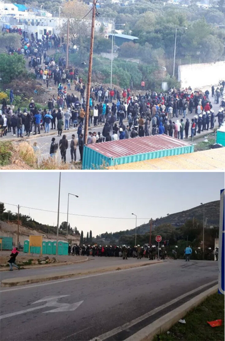 Ένταση και χημικά στο Κέντρο Υποδοχής και Ταυτοποίησης μεταναστών και προσφύγων στη Σάμο