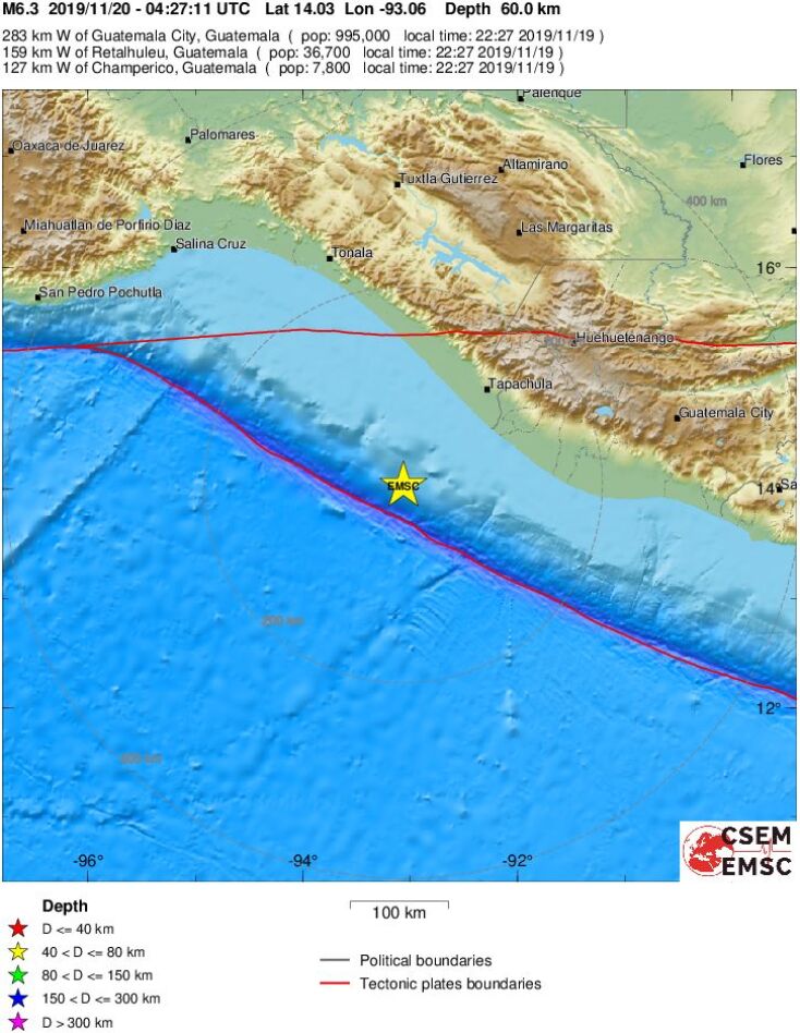 Σεισμός 6,3R στο Μεξικό: Χάρτης με το επίκεντρο