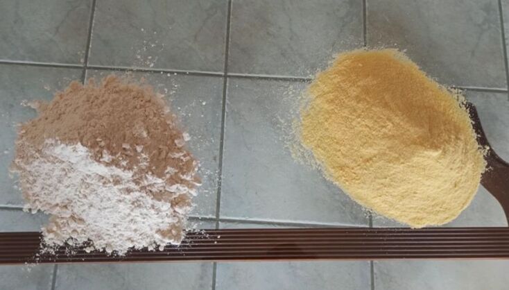 Λευκό και κίτρινο αλεύρι