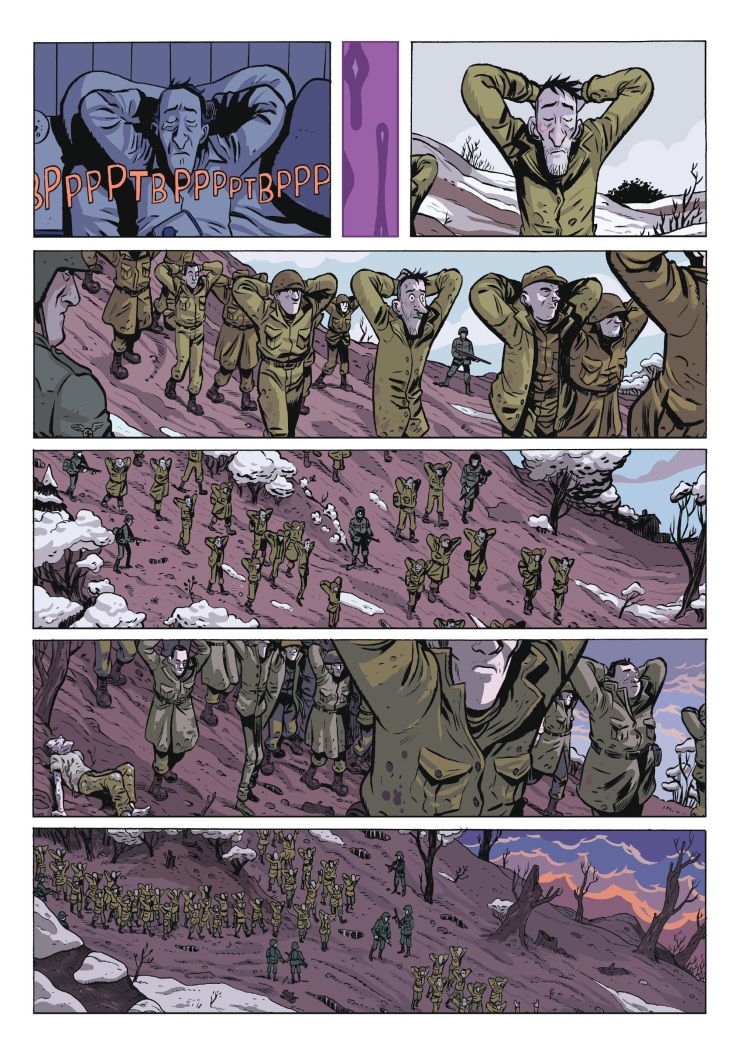 Σκίτσο από τo graphic novel Σφαγείο Νούμερο 5 από τις εκδόσεις Anubis