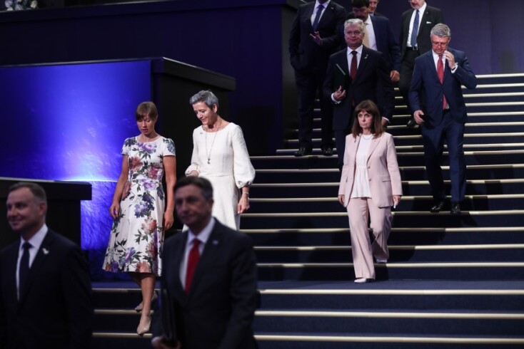 Η Προέδρος της Δημοκρατίας Κατερίνα Σακελλαροπούλου στην δεύτερη ημέρα των εργασιών της Συνόδου Κορυφής της Πρωτοβουλίας των Τριών Θαλασσών © EUROKINISSI/ΓΡΑΦΕΙΟ ΤΥΠΟΥ ΠΡΟΕΔΡΙΑΣ ΤΗΣ ΔΗΜΟΚΡΑΤΙΑΣ