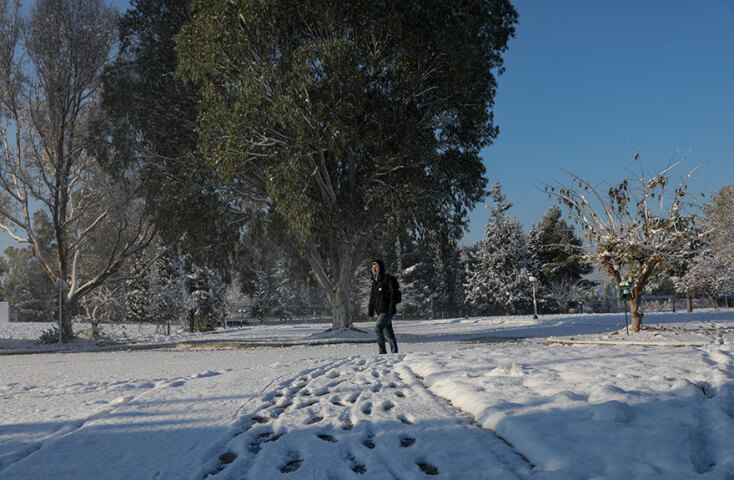 Στα λευκά το πάρκο στου Γουδή