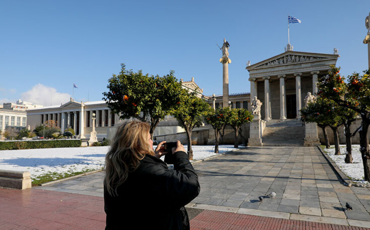 Χιόνια στα Προπύλαια