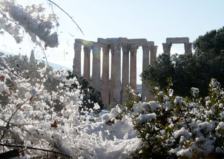 Χιόνια στους Στύλους του Ολυμπίου Διός