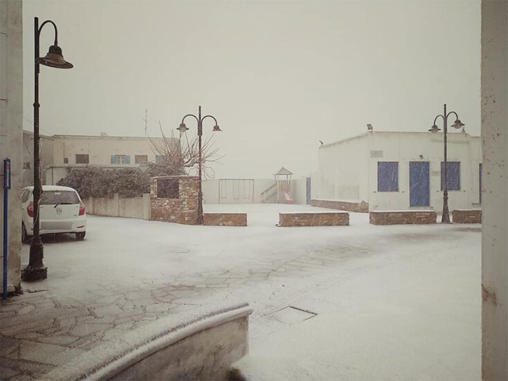 Χιόνια στην Τήνο