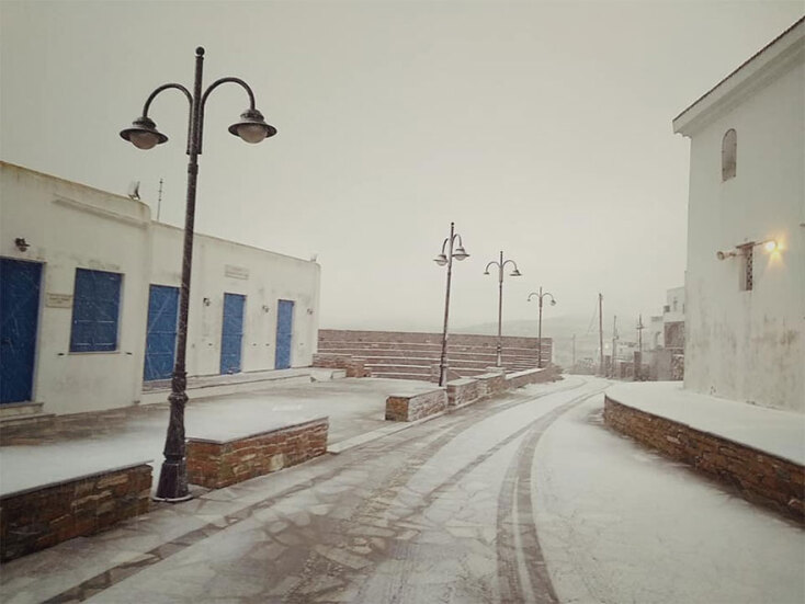 Χιόνια στην Τήνο