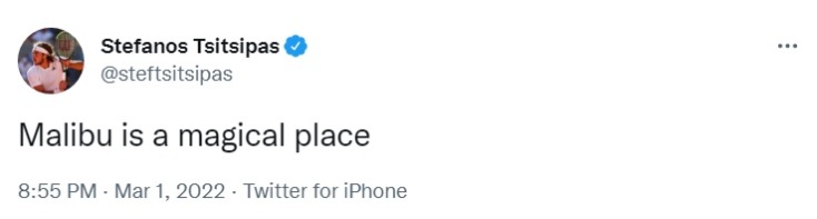 Ανάρτηση του Στέφανου Τσιτσιπά στα social media