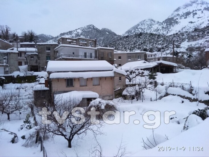 Χιόνια στην Εύβοια