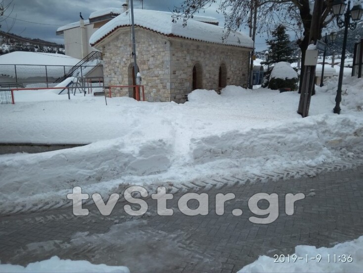 Χιόνια στην Εύβοια