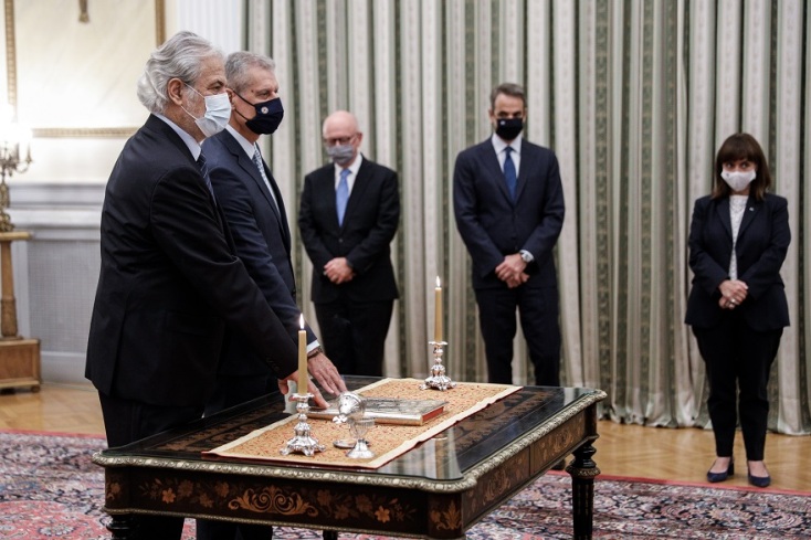 Ορκωμοσία της ηγεσίας του νέου Υπουργείου Κλιματικής Κρίσης και Πολιτικής Προστασίας 