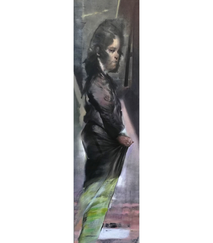 Τάσος Μισούρας - Χωρίς τίτλο, 118Χ32 λάδι σε μουσαμά 2021