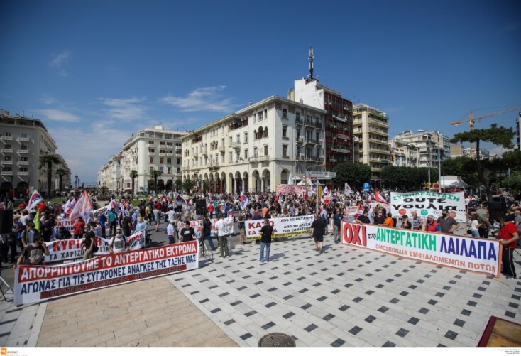 Συγκέντρωση κατά του νέου εργασιακού νομοσχεδίου στη Θεσσαλονίκη©EUROKINISSI-ΚΩΝΣΤΑΝΤΙΝΙΔΗΣ ΓΙΩΡΓΟΣ 