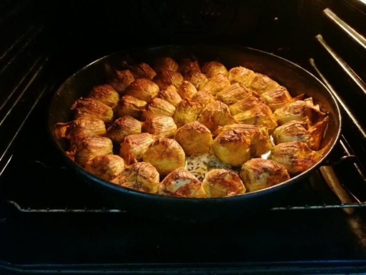 Κολοκυθοανθοί γεμιστοί στο φούρνο