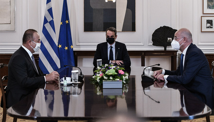 ΣΥΝΑΝΤΗΣΗ ΤΟΥ ΠΡΩΘΥΠΟΥΡΓΟΥ ΚΥΡ. ΜΗΤΣΟΤΑΚΗ ΜΕ ΤΟΝ ΥΠΕΞ ΤΗΣ ΤΟΥΡΚΙΑΣ Μ. ΤΣΑΒΟΥΣΟΓΛΟΥ